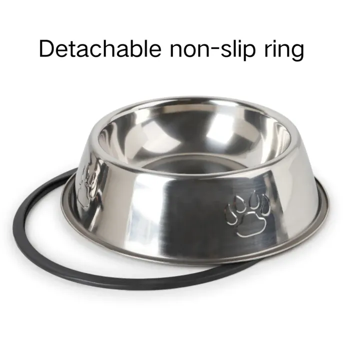 Durable Stainless Steel Pet Bowl with Rubber Base8 Durable Stainless Steel Pet Bowl with Rubber Base