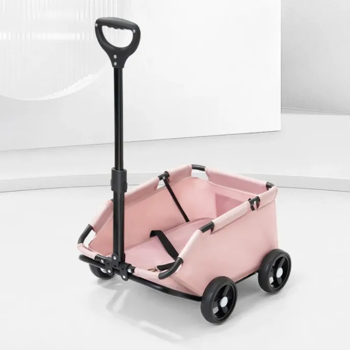 Foldable 4 Wheels Pet Stroller Holds Pets up to 22 lbs8 Foldable Portable 4 Wheels Pet Stroller