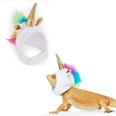 Felt Unicorn Costume and Felt Pet Outfit for Lizard Felt Unicorn Costume and Felt Pet Outfit for Lizard