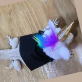 Felt Unicorn Costume and Felt Pet Outfit for Lizard Felt Unicorn Costume and Felt Pet Outfit for Lizard