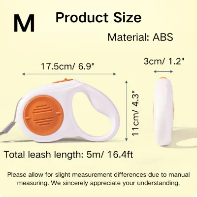 Retractable Tangle-Free Lockable ABS Dog Leash 9.8 FT and 16.4 FT Retractable Tangle-Free Lockable ABS Dog Leash 9.8 FT and 16.4 FT