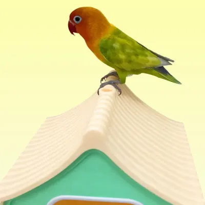 Beautiful Breathable Hanging PLA Bird House with Perch