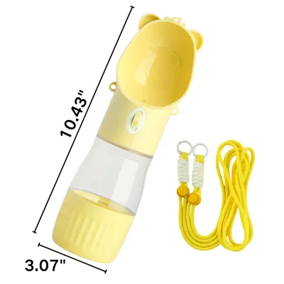 2-in-1 Portable Leak Proof Pet Water Bottle and Feeder with Strap 2-in-1 Portable Leak Proof Pet Water Bottle and Feeder with Strap