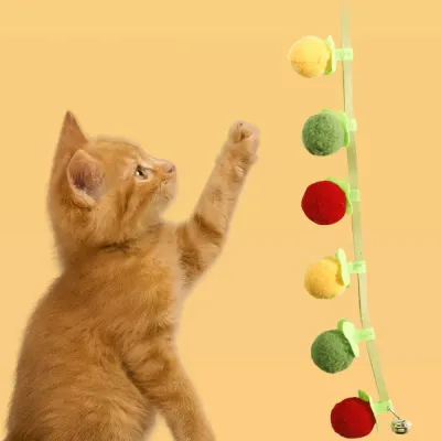 Interactive Squeaky Catnip Little Tomato Shape Plush Cat Toy