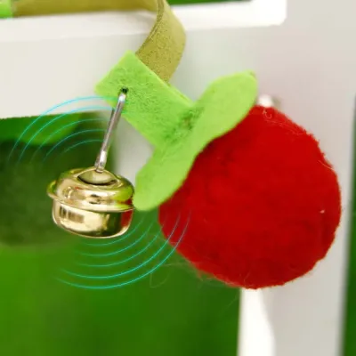 Interactive Squeaky Catnip Little Tomato Shape Plush Cat Toy