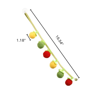 Interactive Squeaky Catnip Little Tomato Shape Plush Cat Toy
