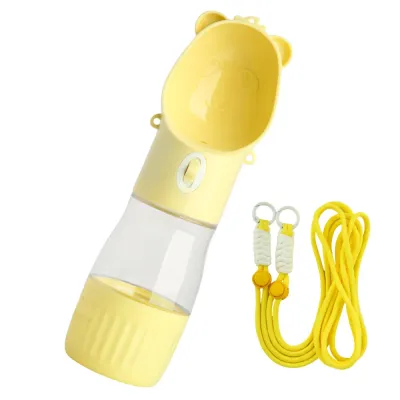 2-in-1 Portable Leak Proof Pet Water Bottle and Feeder with Strap 2-in-1 Portable Leak Proof Pet Water Bottle and Feeder with Strap