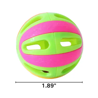 Large Colorful Patchwork Bell Ball Interactive Cat Toy