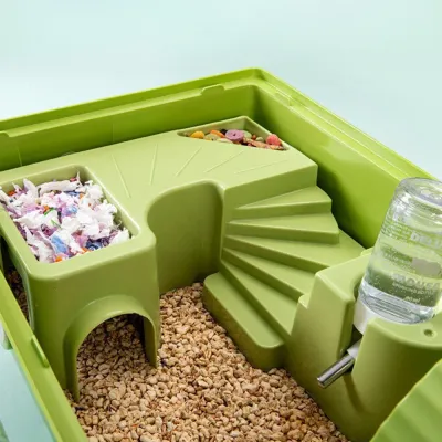 Multi-Functional Hamster Cage Accessory Set with Water Bottle