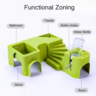 Multi-Functional Hamster Cage Accessory Set with Water Bottle