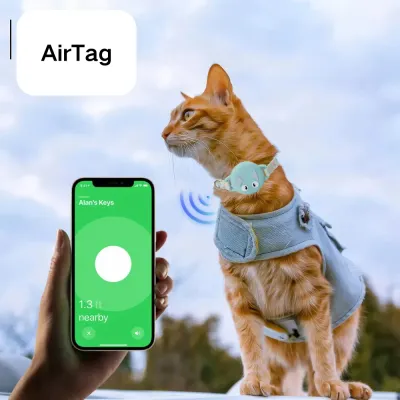 Silicone AirTag Holder Adjustable Cat Pet Collar Silicone AirTag Holder Adjustable Cat Pet Collar