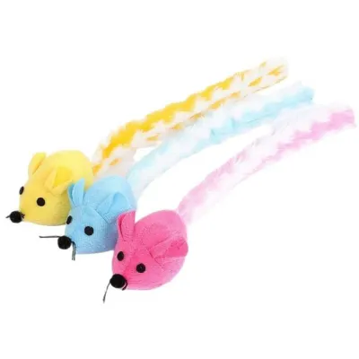Interactive Squeaky Catnip Mouse Shape Plush Cat Toy Interactive Squeaky Catnip Mouse Shape Plush Cat Toy