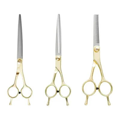 7.7 Inch and 6.5 Inch Stainless Steel Pet Grooming Scissors 7.7 Inch and 6.5 Inch Stainless Steel Pet Grooming Scissors