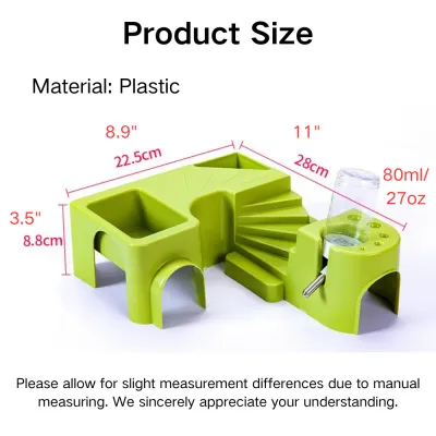 Multi-Functional Hamster Cage Accessory Set with Water Bottle