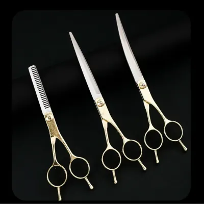 7.7 Inch and 6.5 Inch Stainless Steel Pet Grooming Scissors 7.7 Inch and 6.5 Inch Stainless Steel Pet Grooming Scissors