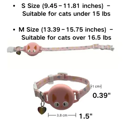 Silicone AirTag Holder Adjustable Cat Pet Collar Silicone AirTag Holder Adjustable Cat Pet Collar