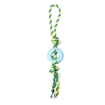 Chew-Resistant Pet Dog Cotton Rope with TPR Ring6 Chew-Resistant Pet Dog Cotton Rope with TPR Ring