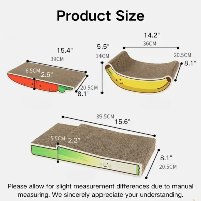 Cute Cartoon Design Durable Corrugated Cardboard Cat Scratcher