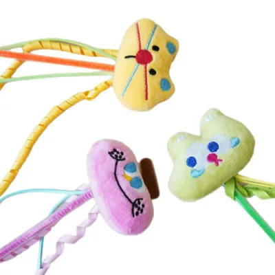 Kitty Interactive Pulley Fishing Rod Cat Toy Teaser
