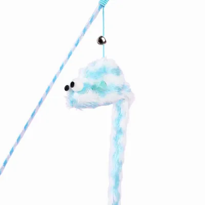 Candy Colour Interactive Pulley Fishing Rod Cat Toy Teaser