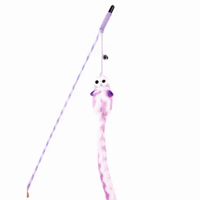 Candy Colour Interactive Pulley Fishing Rod Cat Toy Teaser