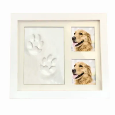 Cat Dog Memory Keepsake Photo Display Table Pet Paw DIY Ink Pad Frame