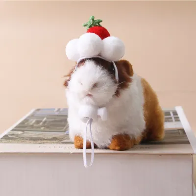 Small Animal Strawberry Cream Cake Hat for Hamster Guinea Pig Small Animal Strawberry Cream Cake Hat for Hamster Guinea Pig