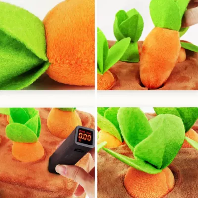 Interactive Teeth-Cleaning Pulling Up Carrot Plush Dog Toy Interactive Teeth-Cleaning Pulling Up Carrot Plush Dog Toy