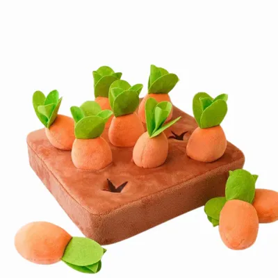 Interactive Teeth-Cleaning Pulling Up Carrot Plush Dog Toy Interactive Teeth-Cleaning Pulling Up Carrot Plush Dog Toy