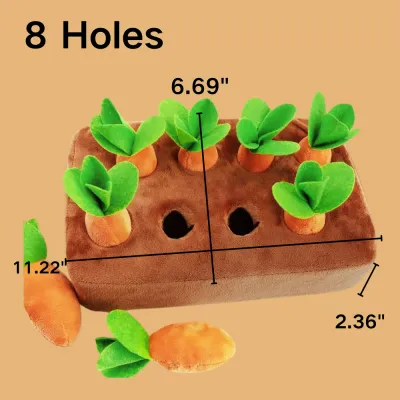 Interactive Teeth-Cleaning Pulling Up Carrot Plush Dog Toy Interactive Teeth-Cleaning Pulling Up Carrot Plush Dog Toy