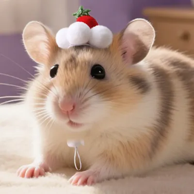 Small Animal Strawberry Cream Cake Hat for Hamster Guinea Pig Small Animal Strawberry Cream Cake Hat for Hamster Guinea Pig