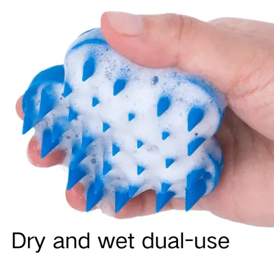 Gentle for Wet or Dry Coat Care Flower-Shaped Silicone Pet Brush6 Gentle for Wet or Dry Coat Care Flower-Shaped Silicone Pet Brush