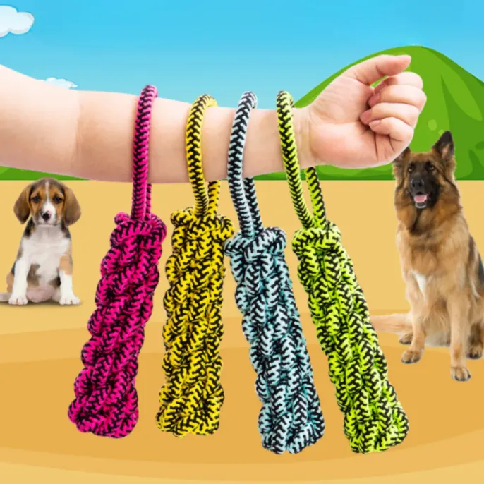 Durable Cotton Rope Tug of War Pet Dog Puppy Toy