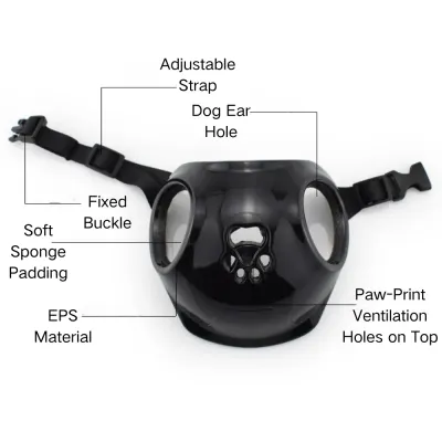 Adjustable EVA Dog Pet Helmet with Dog Ear Holes