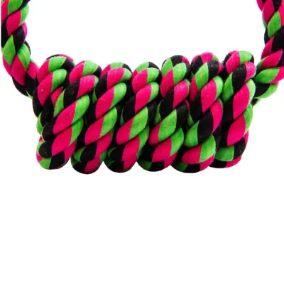 Durable Cotton Rope Tug of War Dog Toy Ring1 Durable Cotton Rope Tug of War Dog Toy Ring