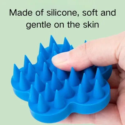 Gentle for Wet or Dry Coat Care Flower-Shaped Silicone Pet Brush2 Gentle for Wet or Dry Coat Care Flower-Shaped Silicone Pet Brush