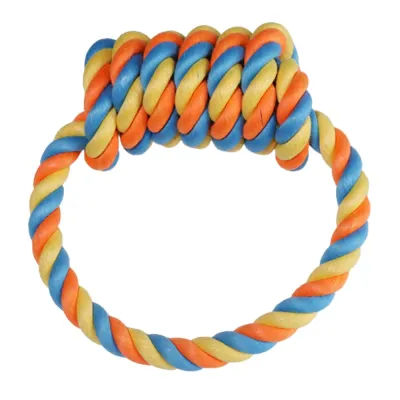 Durable Cotton Rope Tug of War Dog Toy Ring4 Durable Cotton Rope Tug of War Dog Toy Ring