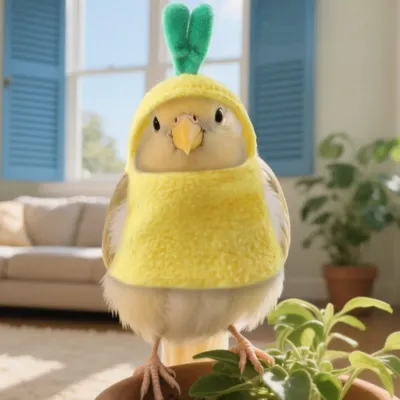 Cute Pineapple Style Comfortable Polyester Bird Clothes1 Cute Pineapple Style Comfortable Polyester Bird Clothes