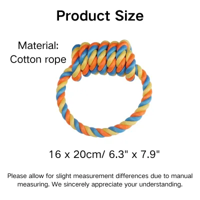 Durable Cotton Rope Tug of War Dog Toy Ring3 Durable Cotton Rope Tug of War Dog Toy Ring