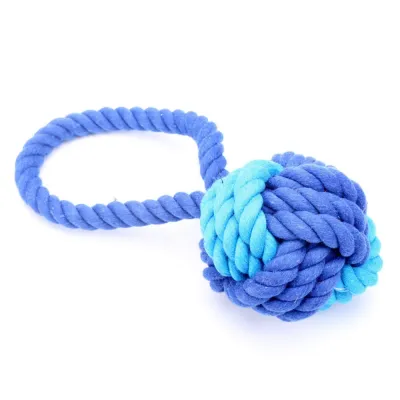 Interactive Dental Cleaning Durable Cotton Rope Dog Toy Ball Interactive Dental Cleaning Durable Cotton Rope Dog Toy Ball