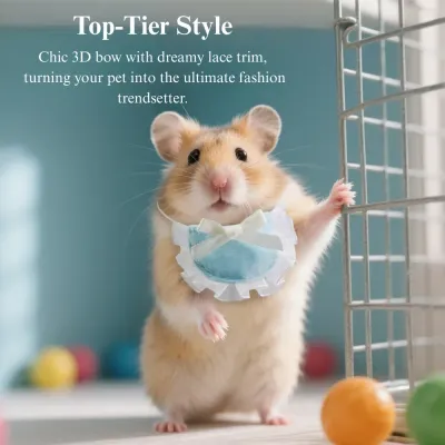 pet lace collar Cute Lace Bow Hamster Parrot Scarf Small Pet Decorative Collar