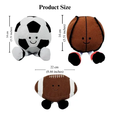 basketball dog toy Plush Dog Sports Ball Toy Squeaky Football Basketball Volleyball
