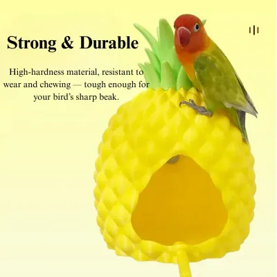 cockatiel hideout Cartoon Pineapple Bird Nest Parrot Hideout Durable PLA Shelter All Season
