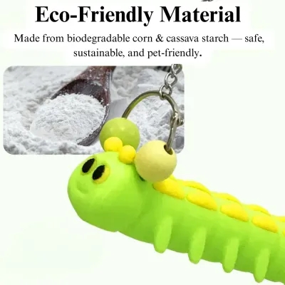 Colorful Caterpillar Parrot Swing Toy PLA Bird Perch Platform Accessory