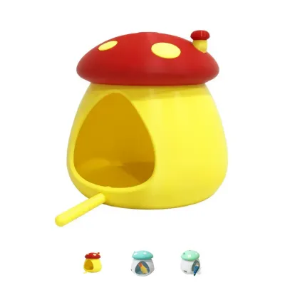 mushroom bird nest Cute Mushroom Bird Nest Parrot Hideout Durable PLA Material All Season