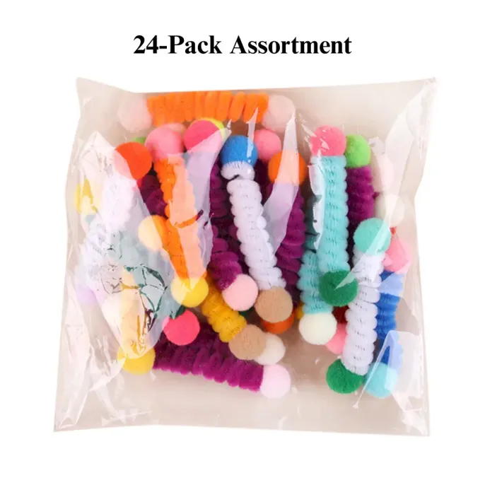 reseller cat toy supplies Bulk Cat Teaser Toys Set Self Play Pom Pom Cat Toy Accessories 24 Pack