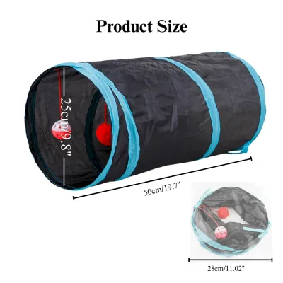 cat hide tunnel Cat Tunnel Two Way Foldable Interactive Toy Tube for Indoor Play