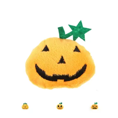 Halloween Pumpkin Cat Toy Durable Bite Resistant with Squeaker