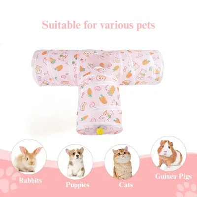 durable carrot play tunnel Carrot Tunnel Three Way Foldable Small Animal Play Tube