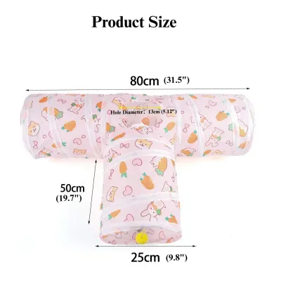 foldable guinea pig tunnel three way Carrot Tunnel Three Way Foldable Small Animal Play Tube